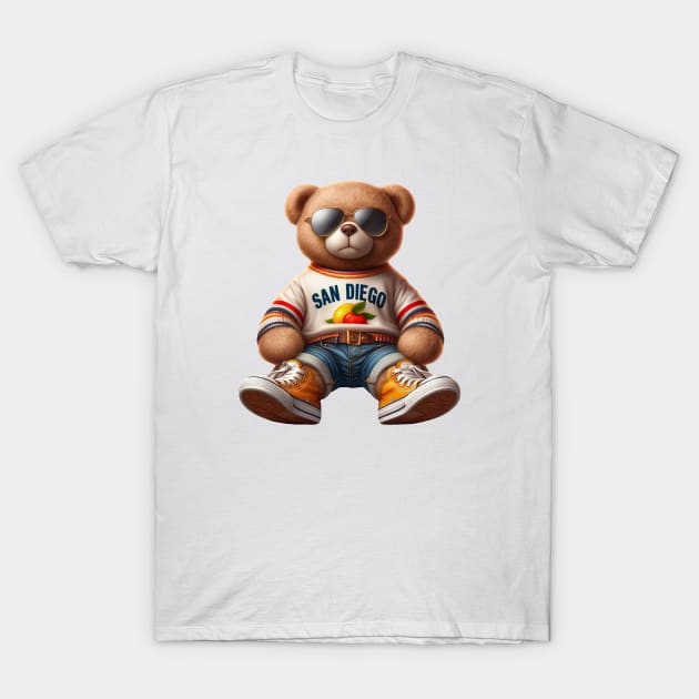 San Diego Teddy Bear T-Shirt by Americansports